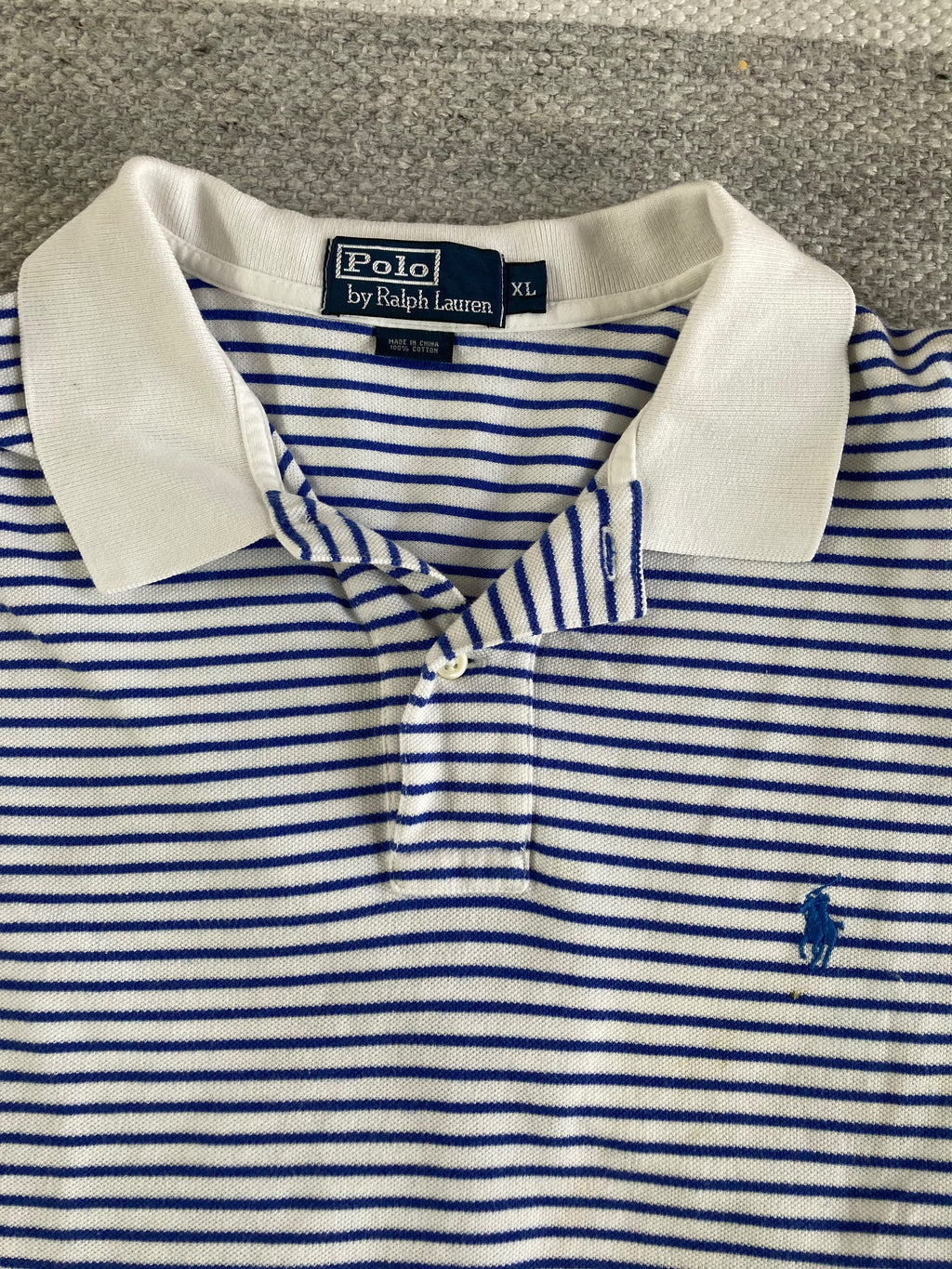 Ralph Lauren Polo blue and white striped shirt