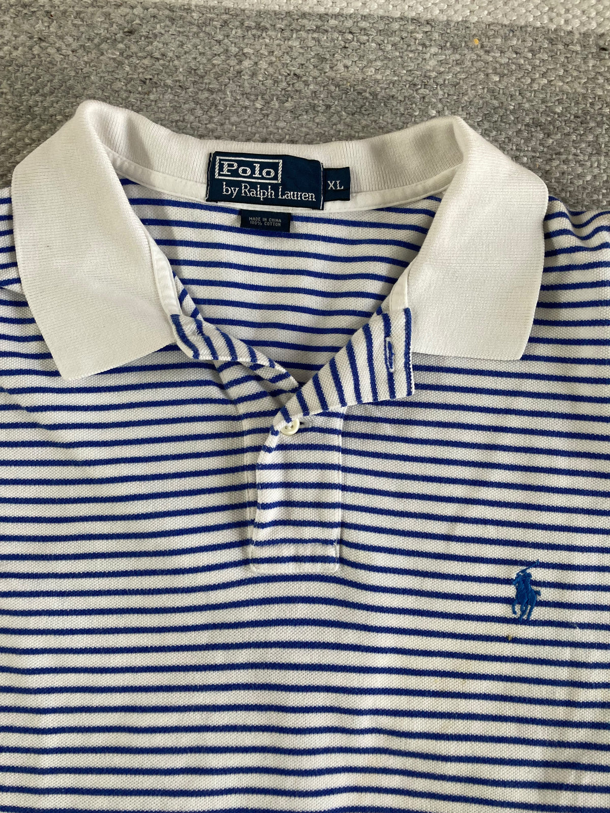 Ralph Lauren Polo blue and white striped shirt